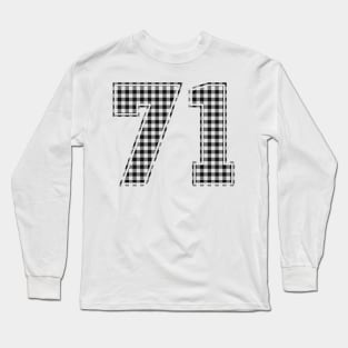 Plaid Number - 71 - Dark Long Sleeve T-Shirt